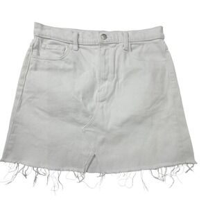 J Brand Skirt Womens 29 White Denim‎ Frayed Country Prairie Cottagecore Western